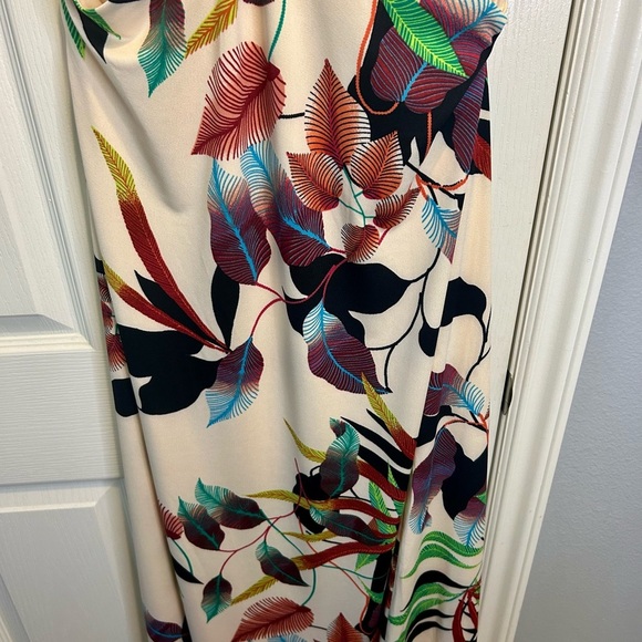 🌴NWT “Rachel Roy” White Vine Print Maxi Sundress w/ Waist Cutouts Size XL - Picture 4 of 17